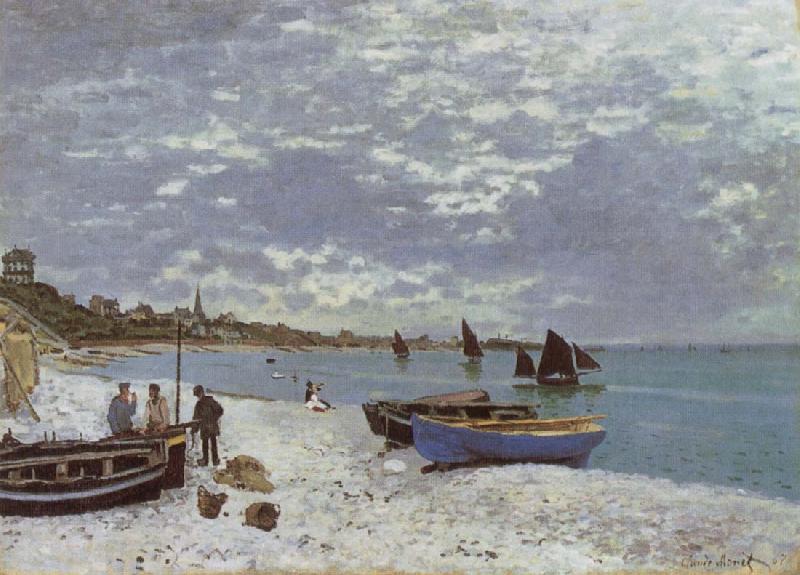 Claude Monet The Beach at Saint-Adresse China oil painting art